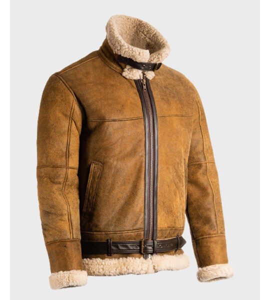 Brown Shearling Leather Jacket