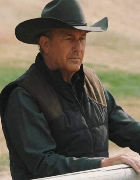 John Dutton Yellowstone Kevin Costner Black Puffer