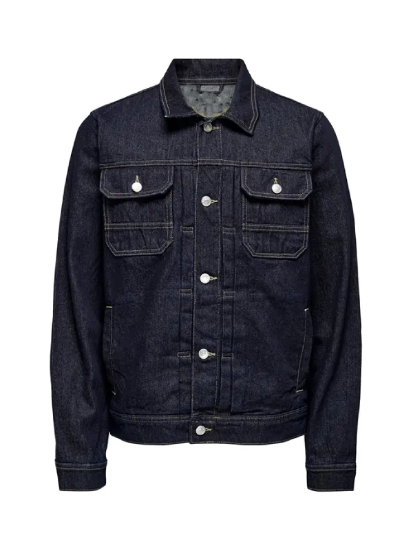 Mens Blue Jeans Denim Jacket - Leathers Jackets UK