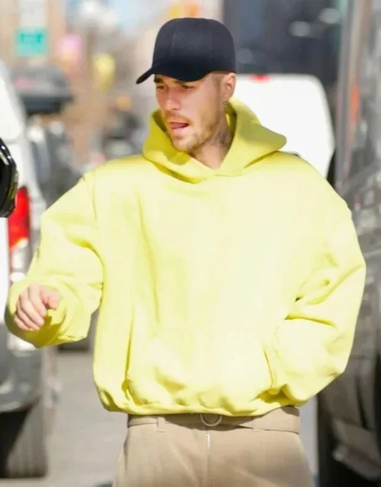 Justin Bieber 2025 NYC Yellow Hoodie